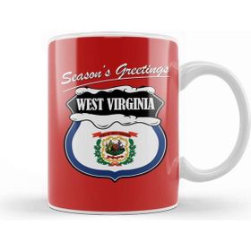 Baskı Dükkanı Seasons Greetings West Virginia Christmas Kupa