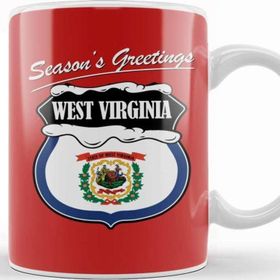 Baskı Dükkanı Seasons Greetings West Virginia Christmas Kupa