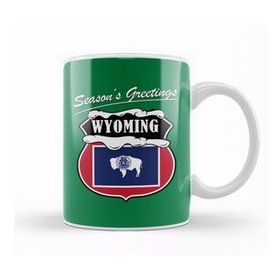 Baskı Dükkanı Seasons Greetings Wyoming Christmas Kupa