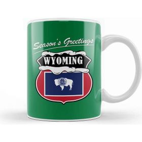 Baskı Dükkanı Seasons Greetings Wyoming Christmas Kupa