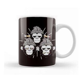 Baskı Dükkanı See Speak Hear No Evil Japan Monkeys Japanese Art Gorilla Kupa