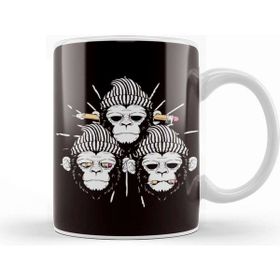 Baskı Dükkanı See Speak Hear No Evil Japan Monkeys Japanese Art Gorilla Kupa