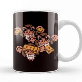 Baskı Dükkanı See Speak Hear No Evil Japan Wise Monkeys Japanese Art Gold Kupa
