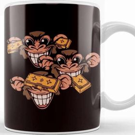 Baskı Dükkanı See Speak Hear No Evil Japan Wise Monkeys Japanese Art Gold Kupa
