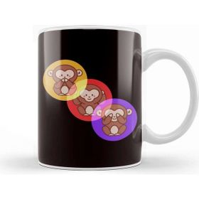Baskı Dükkanı See Speak Hear No Evil Japan Wise Monkeys Japanese Emoticon Kupa