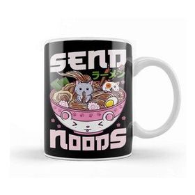 Baskı Dükkanı Send Noods - Japanese Neko Ramen Cat Kupa