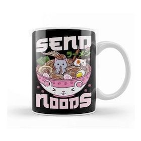Baskı Dükkanı Send Noods - Japanese Neko Ramen Cat Kupa