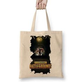 Baskı Dükkanı Serie Pubg Carregando O Time Bez Uzun Saplı Krem Rengi Çanta