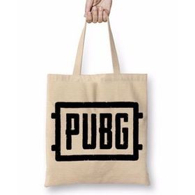Baskı Dükkanı Serie Pubg Escudo Bez Uzun Saplı Krem Rengi Çanta