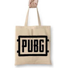 Baskı Dükkanı Serie Pubg Escudo Bez Uzun Saplı Krem Rengi Çanta