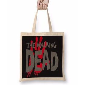 Baskı Dükkanı Serie The Walking Dead Bez Uzun Saplı Krem Rengi Çanta