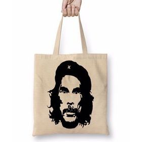 Baskı Dükkanı Seu Madruga Che Guevara Bez Uzun Saplı Krem Rengi Çanta