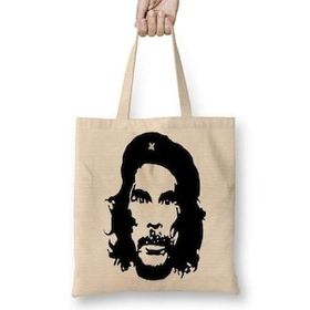 Baskı Dükkanı Seu Madruga Che Guevara Bez Uzun Saplı Krem Rengi Çanta