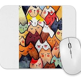 Baskı Dükkanı Sevgili Kediler Mouse Pad