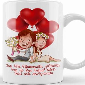 Baskı Dükkanı Sevgililer Günü Sevgiliye Hediye 02010 Kupa
