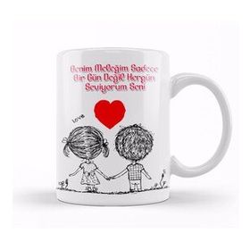 Baskı Dükkanı Sevgililer Günü Sevgiliye Hediye 0229 Kupa