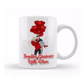 Baskı Dükkanı Sevgililer Günü Sevgiliye Hediye 0248 Kupa