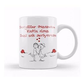 Baskı Dükkanı Sevgililer Günü Sevgiliye Hediye 0250 Kupa