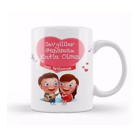 Baskı Dükkanı Sevgililer Günü Sevgiliye Hediye 0251 Kupa