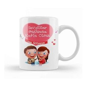 Baskı Dükkanı Sevgililer Günü Sevgiliye Hediye 0251 Kupa