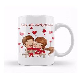 Baskı Dükkanı Sevgililer Günü Sevgiliye Hediye 0254 Kupa