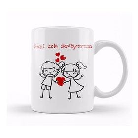 Baskı Dükkanı Sevgililer Günü Sevgiliye Hediye 038 Kupa