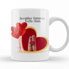 Baskı Dükkanı Sevgililer Günü Sevgiliye Hediye 08 Kupa