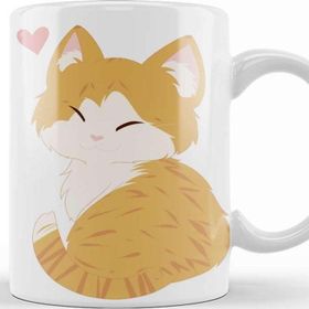 Baskı Dükkanı Sevimli Kedi Cute Ginger Cat Orange Cat Kupa