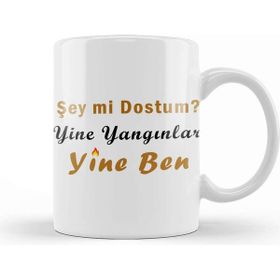 Baskı Dükkanı Şey Mi Dostum Yine Yangınlar Yine Ben 01 Kupa Bardak