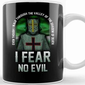 Baskı Dükkanı Shadow Of Death I Fear No Evil Christian Templar Kupa