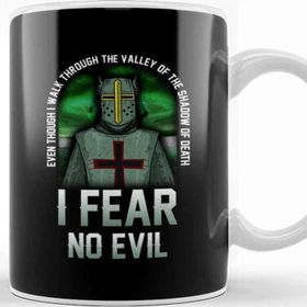 Baskı Dükkanı Shadow Of Death I Fear No Evil Christian Templar Kupa