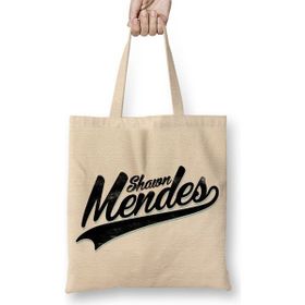 Baskı Dükkanı Shawn Mendes 01 Bez Uzun Saplı Krem Rengi Çanta