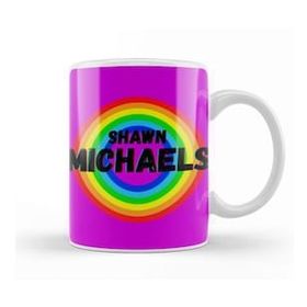 Baskı Dükkanı Shawn Michaels Vintage Retro Rainbow Style Warriors Design Wrestlers Gift Kupa