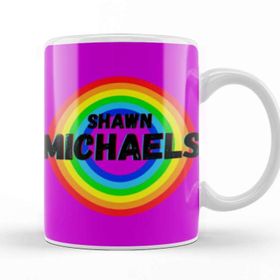 Baskı Dükkanı Shawn Michaels Vintage Retro Rainbow Style Warriors Design Wrestlers Gift Kupa