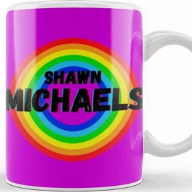 Baskı Dükkanı Shawn Michaels Vintage Retro Rainbow Style Warriors Design Wrestlers Gift Kupa