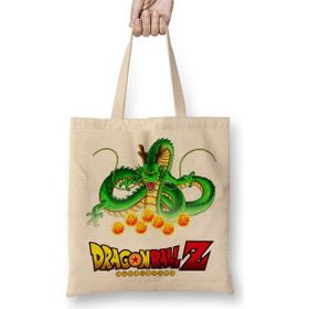 Baskı Dükkanı Shenlong Dragon Ball Bez Uzun Saplı Krem Rengi Çanta
