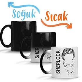 Baskı Dükkanı Sherlock 01 Sihirli Porselen Kupa
