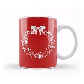 Baskı Dükkanı Sherlock Holmes Christmas Wreath Pattern Kupa