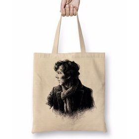 Baskı Dükkanı Sherlock Holmes Sherlocked Drawing Bez Uzun Saplı Krem Rengi Çanta