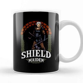 Baskı Dükkanı Shield Maiden Female Viking Warrior Norse Myth Kupa