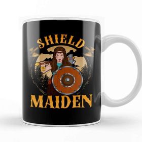 Baskı Dükkanı Shield Maiden Female Viking Warrior Norse Myth Kupa