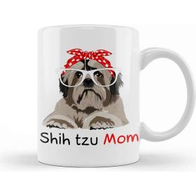 Baskı Dükkanı Shih Tzu Mom Bandana Womens Shih Tzu Dog Kupa