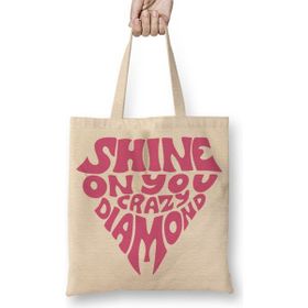 Baskı Dükkanı Shine On Bez Uzun Saplı Krem Rengi Çanta