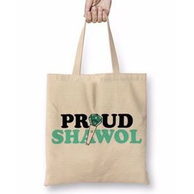 Baskı Dükkanı Shinee Proud Shawol Bez Uzun Saplı Krem Rengi Çanta