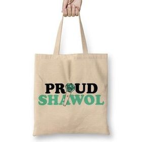 Baskı Dükkanı Shinee Proud Shawol Bez Uzun Saplı Krem Rengi Çanta