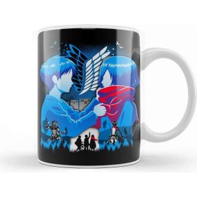 Baskı Dükkanı Shingeki no Kyojin Attack on Titan Porselen Kupa