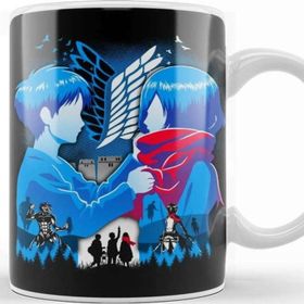 Baskı Dükkanı Shingeki no Kyojin Attack on Titan Porselen Kupa