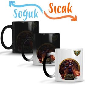 Baskı Dükkanı Shyvanna Lol League of Legends Sihirli Porselen Kupa