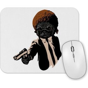 Baskı Dükkanı Silahlı Pug Köpek Mouse Pad