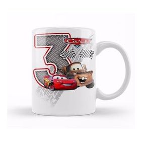 Baskı Dükkanı Şimşek Mcqueen 3 Üç Yaş Hediyesi Kupa